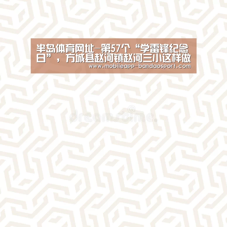 半岛体育网址-第57个“学雷锋纪念日”,方城县赵河镇赵河三小这样做!(图1) 半岛体育